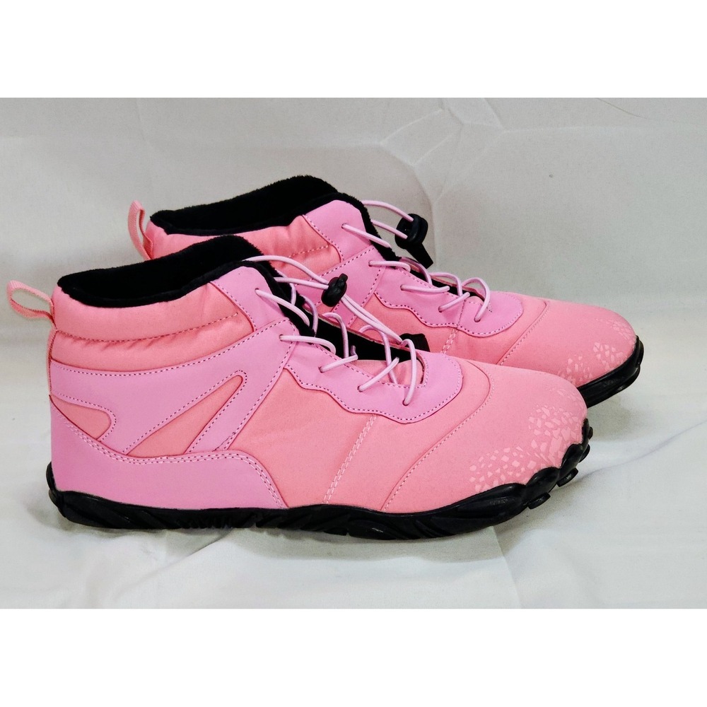 Pink Barefoot Boots Snow Boots Ankle Non-slip Waterproof Hiking Shoe Sz 9-9.5